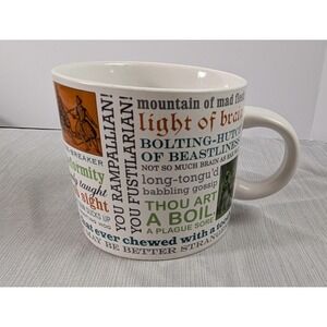 The Unemployed Philosophers Guild Shakespearean Insults Mug 4523 White Ceramic